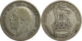 Europäische Münzen und Medaillen, Großbritannien / Vereinigtes Königreich / UK / United Kingdom. George V. (1910-1936). 1 Shilling 1934, Silber. KM 83...
