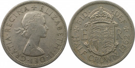 Europäische Münzen und Medaillen, Großbritannien / Vereinigtes Königreich / UK / United Kingdom. Elizabeth II. 1/2 Crown 1962. Kupfer-Nickel. Vorzügli...