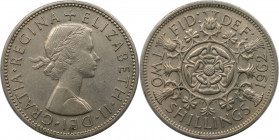 Europäische Münzen und Medaillen, Großbritannien / Vereinigtes Königreich / UK / United Kingdom. Elizabeth II. 2 Shillings (Florin) 1962. Kupfer-Nicke...