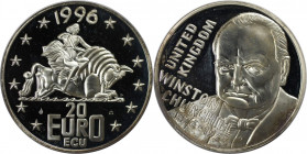 Europäische Münzen und Medaillen, Großbritannien / Vereinigtes Königreich / UK / United Kingdom. Winston Churchill (1876-1965). 20 Euro / Ecu 1996, Si...
