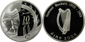 Europäische Münzen und Medaillen, Irland / Ireland. 100. Geburtstag von Samuel Beckett. 10 Euro 2006. 28,28 g. 0.925 Silber. 0.84 OZ. KM 45. Polierte ...