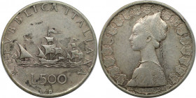 Europäische Münzen und Medaillen, Italien / Italy. 500 Lire R, Silber. KM 98. Sehr schön+