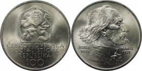 Europäische Münzen und Medaillen, Tschechoslowakei / Czechoslovakia. Josef Manes. 100 Kronen 1971. Silber. KM 73. Fast Stempelglanz