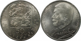 Europäische Münzen und Medaillen, Tschechoslowakei / Czechoslovakia. Orsagh. 50 Kronen 1971. Silber. KM 72. Vorzüglich-stempelglanz