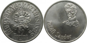 Europäische Münzen und Medaillen, Ungarn / Hungary. 150. Jahrestag - Geburt von Sándor Petőfi. 50 Forint 1973, Silber. 0.33 OZ. KM 599. Stempelglanz...