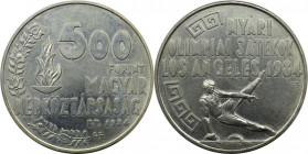 Europäische Münzen und Medaillen, Ungarn / Hungary. Olympische Spiele 1984 in Los Angeles - Turner. 500 Forint 1984, Silber. 0.58 OZ. KM 642. Stempelg...