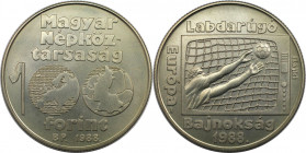 Europäische Münzen und Medaillen, Ungarn / Hungary. UEFA-Fußball-Europameisterschaft 1988. 100 Forint 1988. Kupfer-Nickel. KM 665. Stempelglanz