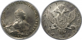 Russische Münzen und Medaillen, Elizabeth (1741-1762). Rubel 1755 SPB YaI, St. Petersburg. Silber. Bitkin 276, Petrov (2.5 Rub), Iljin (4 Rub). PCGS A...