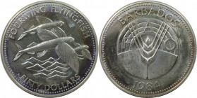 Weltmünzen und Medaillen, Barbados. Serie: F.A.O. 50 Dollars 1984. 16,85 g. 0.500 Silber. 0.27 OZ. KM 42. Stempelglanz