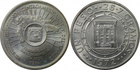 Weltmünzen und Medaillen, Dominikanische Republik / Dominican Republic. 25. Jahrestag - Zentralbank. 1 Peso 1972. 26,70 g. 0.900 Silber. 0.77 OZ. KM 3...