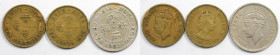 Weltmünzen und Medaillen, Hong Kong, Lots und Sammlungen. 10 Cents 1950, 10 Cents 1958, 50 Cents 1951. Lot von 3 Münzen. Bild ansehen Lot