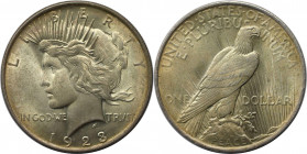 Weltmünzen und Medaillen, Vereinigte Staaten / USA / United States. Peace Dollar 1923, Silber. Stempelglanz