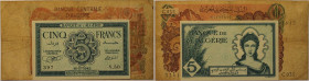 Banknoten, Algerien / Algeria, Lots und Sammlungen. 5 Francs 16.11.1942 (P.91), 10 Dinars 1970 (P.127). Lot von 2 Banknoten. I, IV
