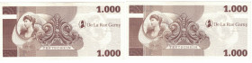 Banknoten, Deutschland / Germany. De La Rue Garny 1000 Test Banknote, TESTSCHEIN. UNC