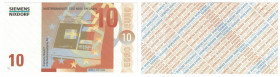 Banknoten, Deutschland / Germany. MUSTERBANKNOTE TEST NOTE SPECIMEN SIEMENS-NIXDORF. Testnote 10 Euro. UNC