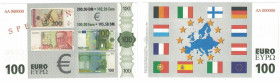 Banknoten, Deutschland / Germany. Banknote-Gestaltungsentwurf (Euro). Europäisches Währungsinstitut 1997 / Europäische Zentralbank, 1998. SPECIMEN. Te...
