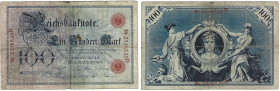 Banknoten, Deutschland / Germany. Deutsches Reich. Reichsbanknote 100 Mark 1898. Ro.17. IV