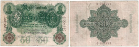 Banknoten, Deutschland / Germany. Deutsches Reich. Reichsbanknote 50 Mark 1906. Ro.25a. III