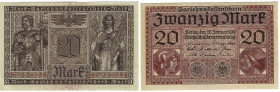 Banknoten, Deutschland / Germany. Deutsches Reich. Darlehenskassenschein 20 Mark 1918. Ro.55. I