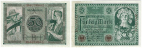 Banknoten, Deutschland / Germany. Deutsches Reich, Weimarer Republik. Reichsbanknote 50 Mark 1920. Ro.66. I