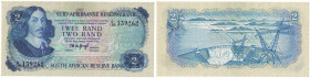 Banknoten, Südafrika / South Africa. 2 Rand 1976. Erste Zeilen mit Bankname und Wert in Afrikaans. Pick 117b. I