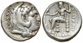 Macedonian Kingdom. Philip III Arrhidaios. 323-317 B.C. AR tetradrachm (26.2 mm, 17.07 g, 12 h). Struck under Archon, Dokimos, or Seleukos I. Babylon ...