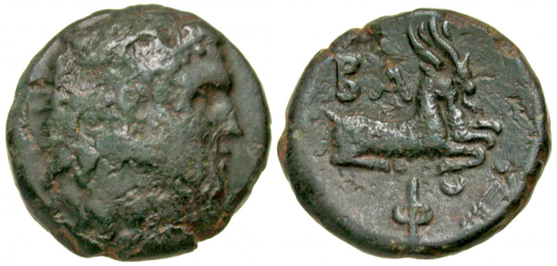 Macedonian Kingdom. Philip V. 221-179 B.C. AE unit (21.5 mm, 7.09 g, 9 h). Pella...