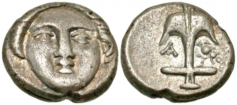 Thrace, Apollonia Pontika. Late 4th Century B.C. AR diobol (10.2 mm, 1.17 g, 11 ...