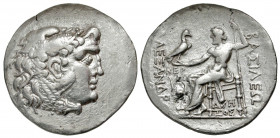 Thrace, Kabyle. 225-215 B.C. AR tetradrachm (32.8 mm, 15.85 g, 1 h). In the name and types of Alexander III of Macedon. Head of Herakles right, wearin...