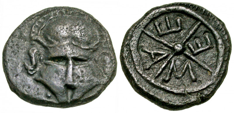 Thrace, Mesembria. Ca. 4th century B.C. AE 15 (15.2 mm, 3.16 g, 11 h). Crested C...