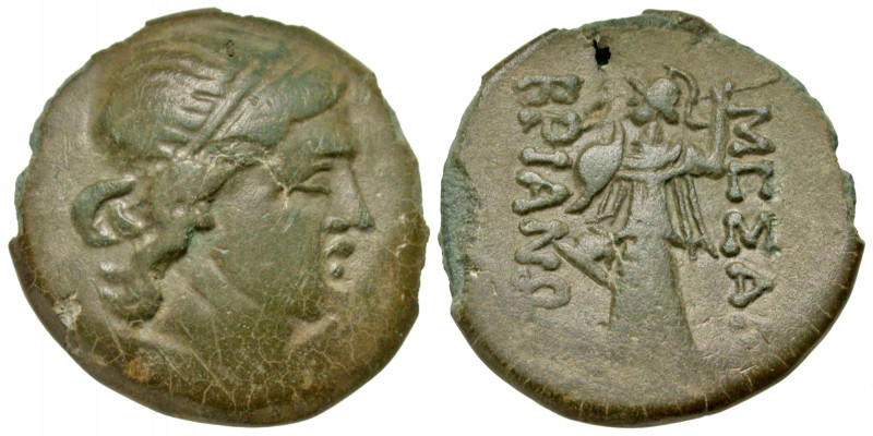 Thrace, Mesembria. 250-175 B.C. AE 22 (22.3 mm, 6.05 g, 11 h). Diademed head of ...