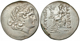 Thracian Kingdom. Lysimachos. As King, 306-281 B.C. AR tetradrachm (32.2 mm, 15.13 g, 11 h). Byzantion mint, struck ca. 175-150 B.C. Diademed head of ...