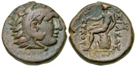 Seleukid Kingdom. Seleukos II Kallinikos. 246-226 B.C. AE 17 (16.8 mm, 5.26 g, 1 h). Sardes mint. Head of Herakles right, wearing lion's skin headdres...