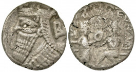 Parthian Kingdom. Vologases IV. Ca. A.D. 147-191. AR tetradrachm (26.9 mm, 12.78 g, 1 h). Seleukeia on the Tigris mint, dated S.E. 464. Diademed bust ...