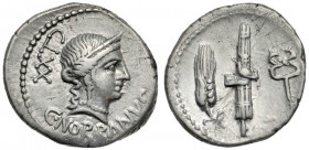 C. Norbanus C.f. 83 B.C. AR denarius (19.5 mm, 3.41 g, 7 h). Rome mint. C·NORBANVS, diademed head of Venus right, wearing necklace; CLXX behind / Grai...