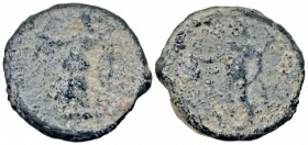 Anonymous. 1st century B.C. - 1st century A.D. PB tessera (13.0 mm, 1.15 g, 12 h). Nike advancing left, holding wreath and palm / Hermes standing left...