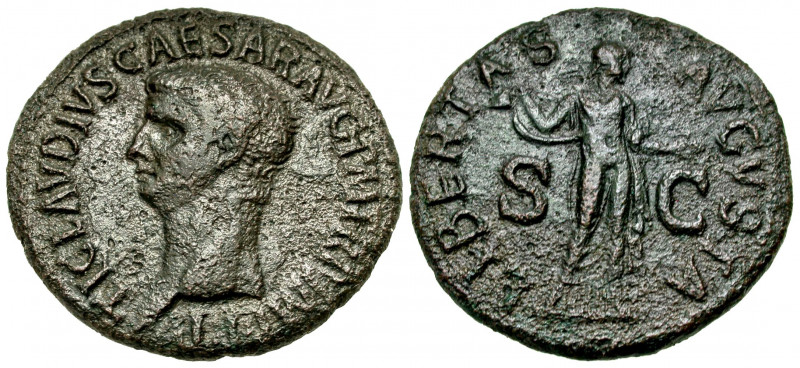 Claudius. A.D. 41-54. AE as (30.4 mm, 11.16 g, 7 h). Rome mint, struck A.D. 41-4...
