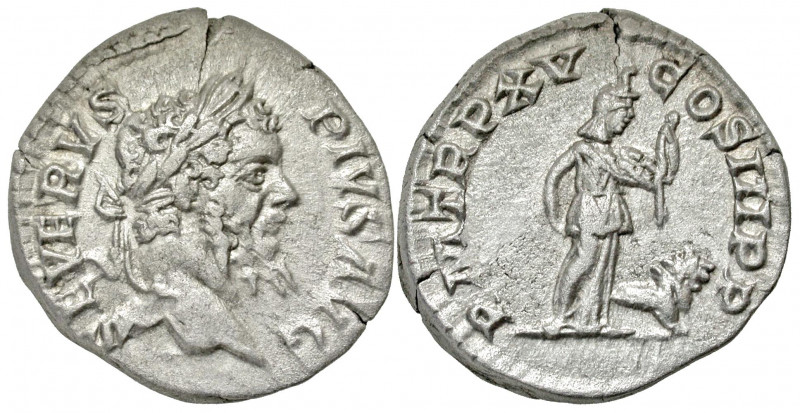 Septimius Severus. A.D. 193-211. AR denarius (18.9 mm, 2.72 g, 1 h). Rome mint, ...