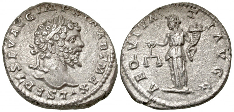 Septimius Severus. A.D. 193-211. AR denarius (18.6 mm, 2.70 g, 11 h). Laodicea a...