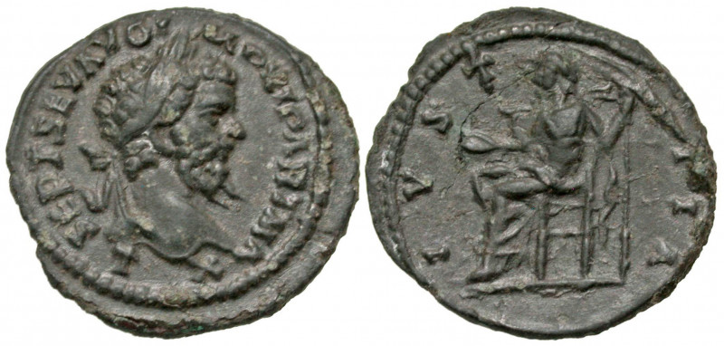 Septimius Severus. A.D. 193-211. AE "limes" denarius (19.4 mm, 2.17 g, 7 h). imi...
