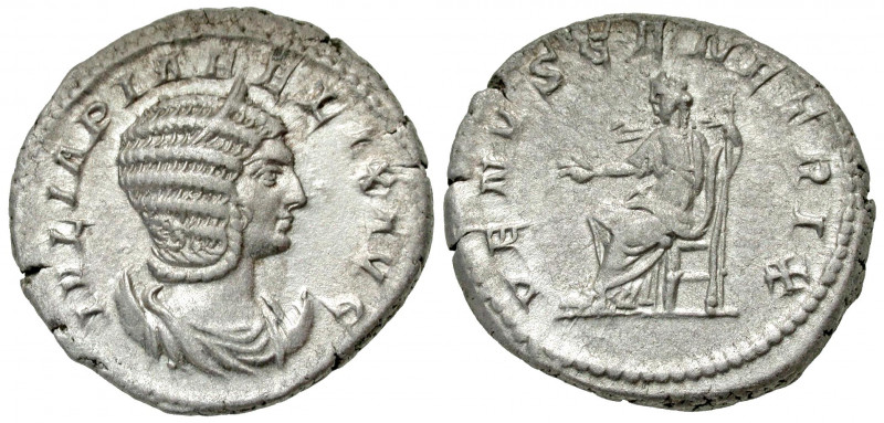Julia Domna. Augusta, A.D. 193-217. AR antoninianus (22.7 mm, 5.25 g, 1 h). Rome...
