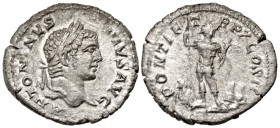 Caracalla. A.D. 198-217. AR denarius (19.9 mm, 2.79 g, 12 h). Rome mint, struck A.D. 207. ANTONINVS PIVS AVG, laureate head of Caracalla right / PONTI...