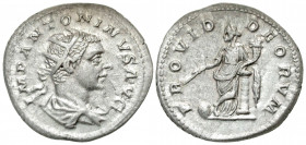 Elagabalus. A.D. 218-222. AR antoninianus (22.7 mm, 5.14 g, 7 h). Rome mint, struck A.D. 219-220. IMP ANTONINVS AVG, radiate and draped bust of Elagab...