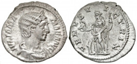 Julia Mamaea. Augusta, A.D. 222-235. AR denarius (19.4 mm, 2.75 g, 1 h). Rome mint, struck A.D. 231. IVLIA MAMAEA AVG, diademed and draped bust of Jul...