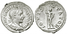 Gordian III. A.D. 238-244. AR denarius (20.7 mm, 2.73 g, 8 h). Rome mint, struck A.D. 240. IMP GORDIANVS PIVS FEL AVG, laureate, draped and cuirassed ...