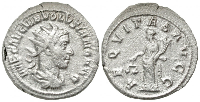 Volusian. A.D. 251-253. AR antoninianus (22.2 mm, 3.05 g, 1 h). Rome mint, struc...