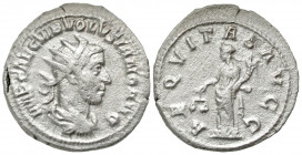Volusian. A.D. 251-253. AR antoninianus (22.2 mm, 3.05 g, 1 h). Rome mint, struck A.D. 253. IMP CAE C VIB VOLVSIANO AVG, radiate, draped and cuirassed...