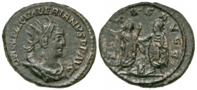 Valerian I. A.D. 253-260. BI antoninianus (21.2 mm, 3.80 g, 6 h). Samosata mint, struck A.D. 255-256. IMP C P LIC VALERIANVS P F AVG, radiate, draped ...