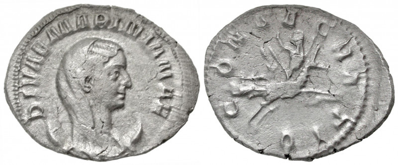 Diva Mariniana. Died before A.D. 253. AR antoninianus (24.1 mm, 3.12 g, 5 h). Ro...