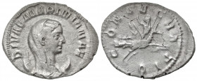Diva Mariniana. Died before A.D. 253. AR antoninianus (24.1 mm, 3.12 g, 5 h). Rome mint, struck under Valerian I and Gallienus, A.D. 255-257. DIVAE MA...